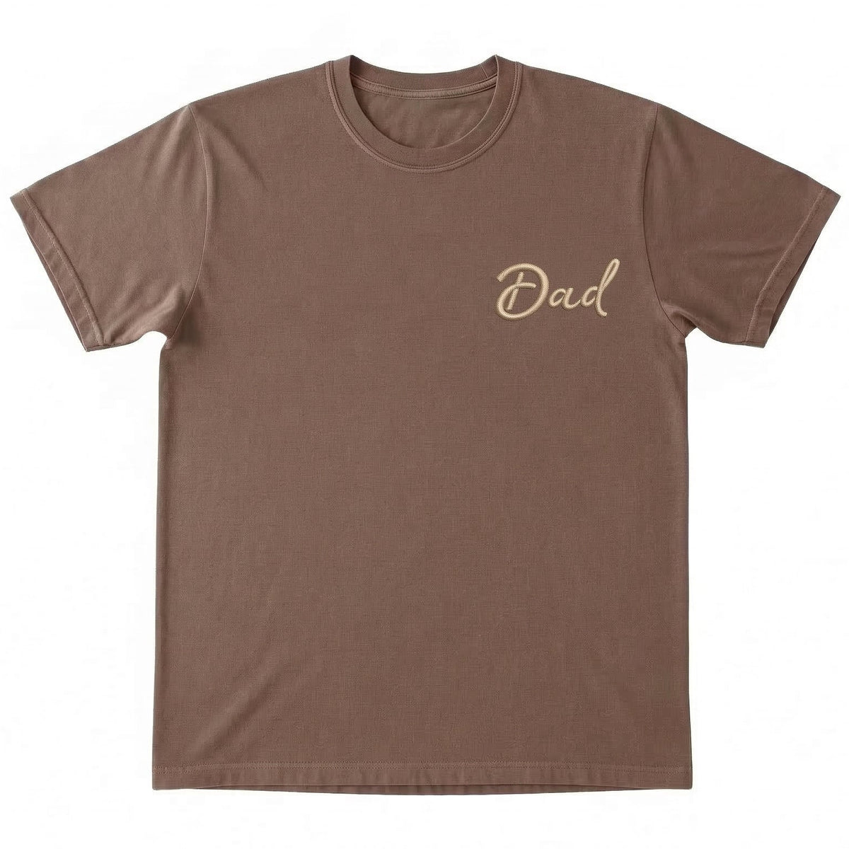 Minimalist Dad T-Shirt | Custom Embroidered Father's Day Cotton Tee J3