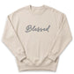 Blessed Minimalist Sweater | Cozy Custom Embroidered Crewneck J5
