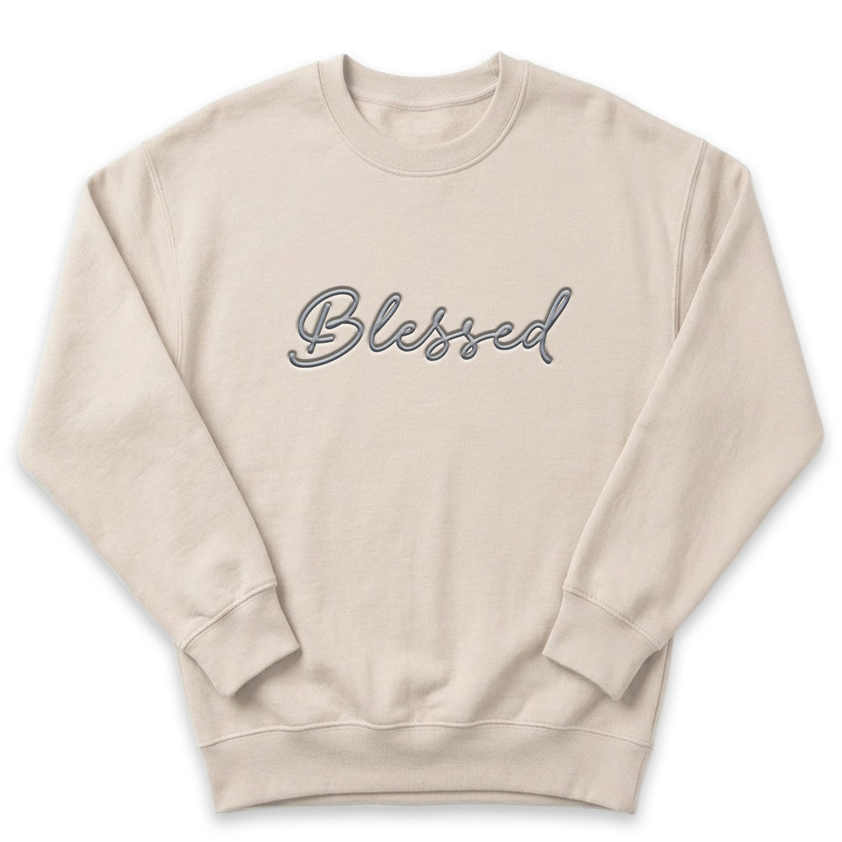 Blessed Minimalist Sweater | Cozy Custom Embroidered Crewneck J5
