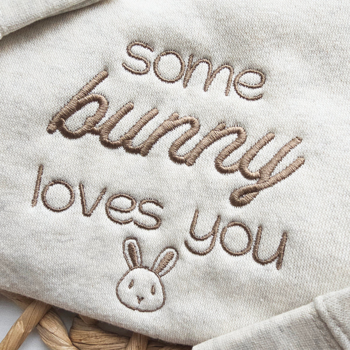 Some Bunny Loves You Kids' Sweater | Cute Custom Easter Embroidery K20
