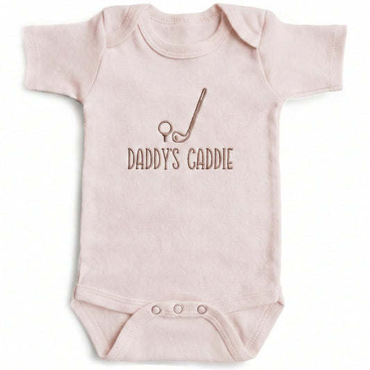 Daddy's Caddie ONESIES® | Custom Embroidered Golfing Baby Bodysuit L285