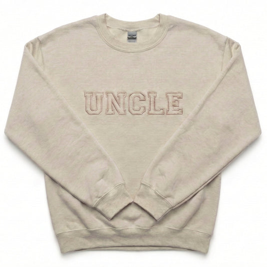 Classic Uncle Sweatshirt |  Custom Embroidered Block Letter Top M202