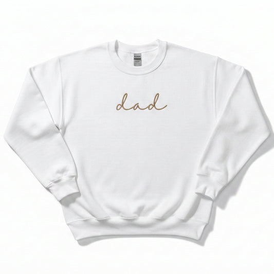 Dad Cursive Sweatshirt | Custom Embroidered Father's Day Gift M211