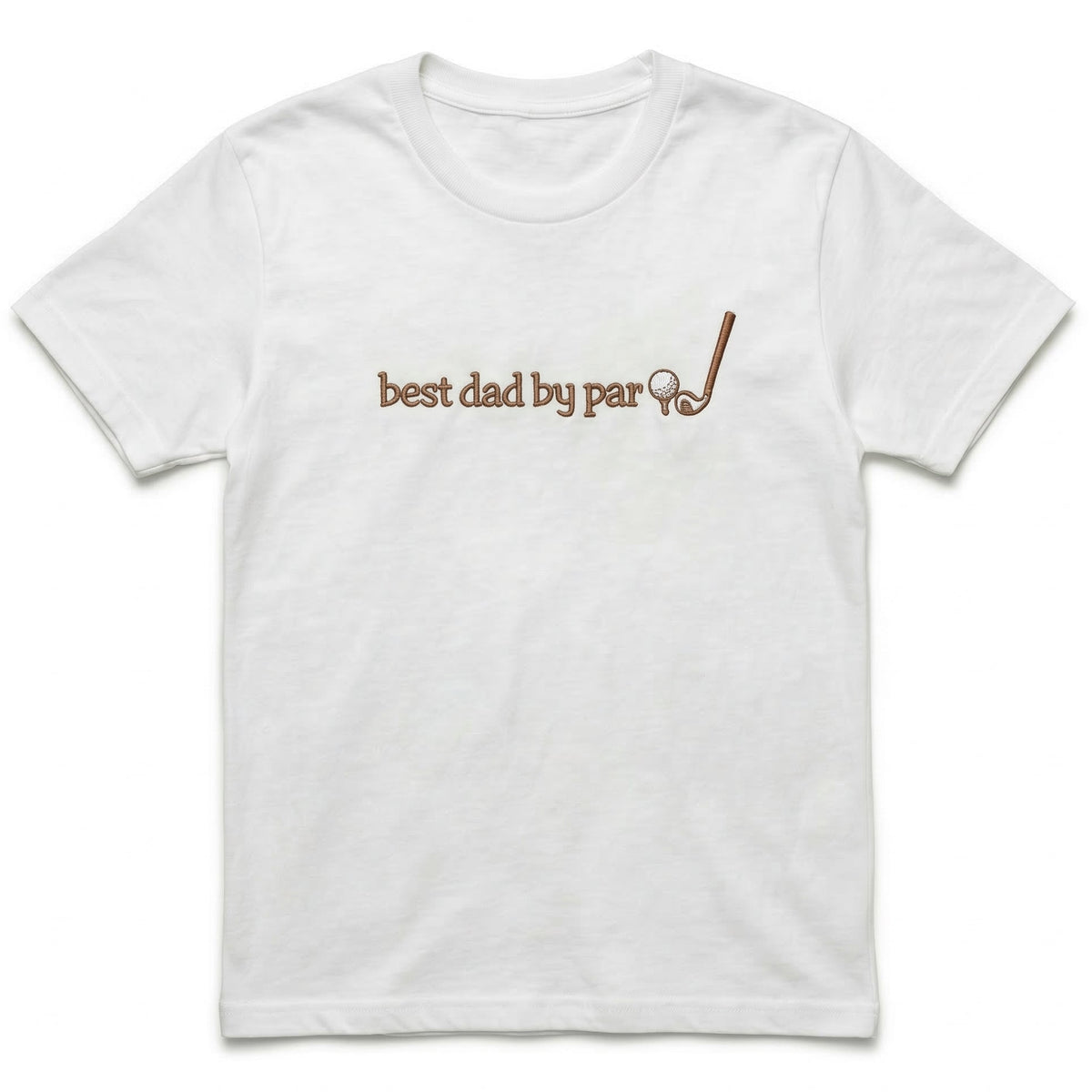 Best Dad By Par Golf T-Shirt | Funny Custom Embroidered Golf Tee M228
