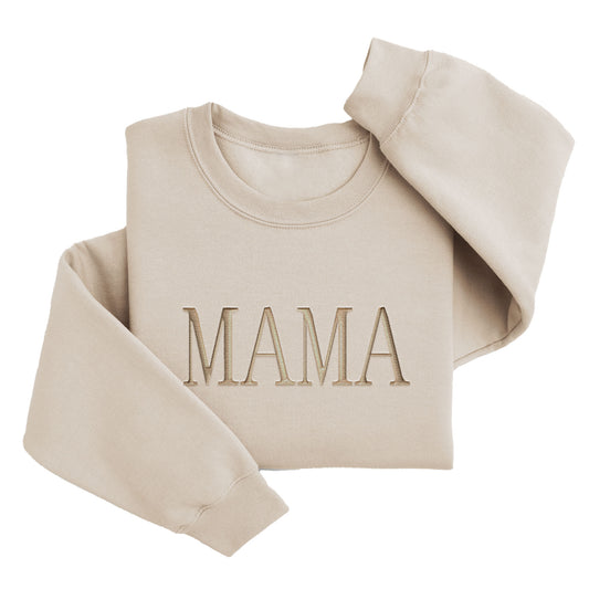 Bold "Mama" Sweater | Custom Embroidered Baby Shower Gift W201