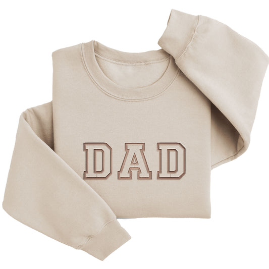 Dad Block Letter Sweatshirt | Custom Embroidered Gift For Dad M220