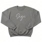 Cozy Gigi Sweatshirt | Custom Embroidered Cursive Crewneck P18