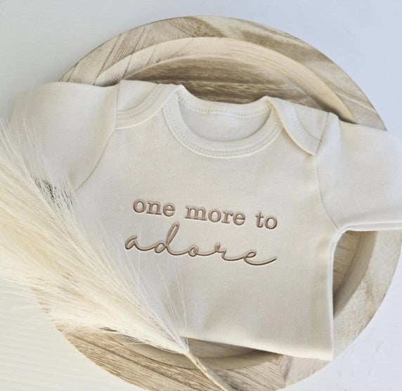 One More to Adore ONESIES® | Cute Custom Going Home Outfit Embroidery P9