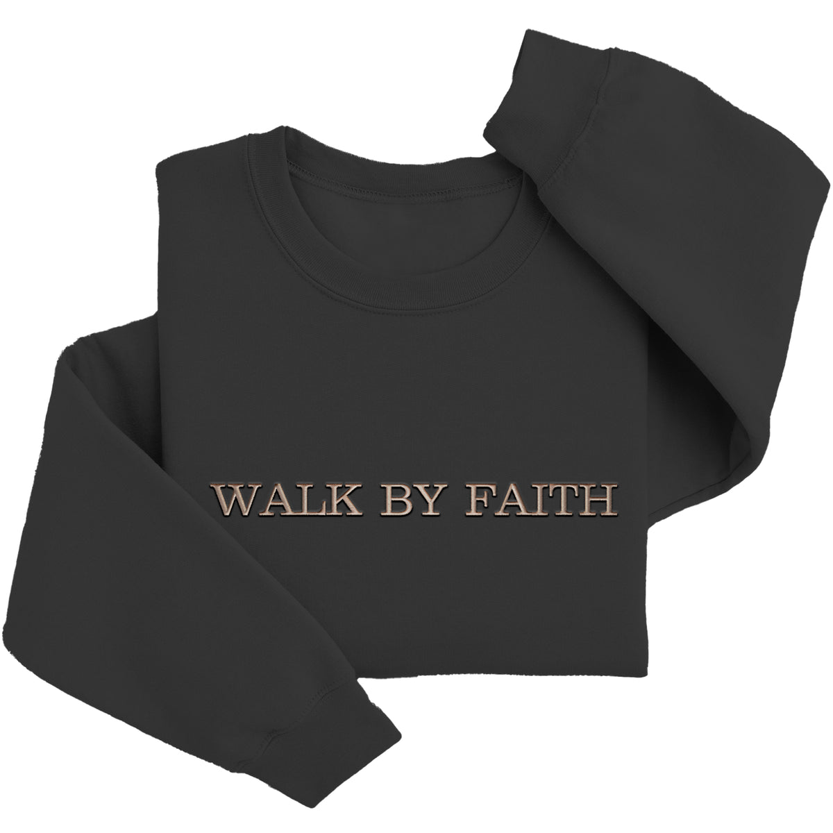 Walk By Faith Sweater | Custom Embroidery Religious Crewneck Rel1033