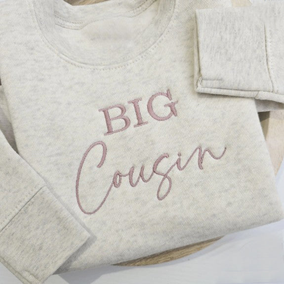Big Cousin Kids' Sweater | Custom Matching Family Embroidery S12