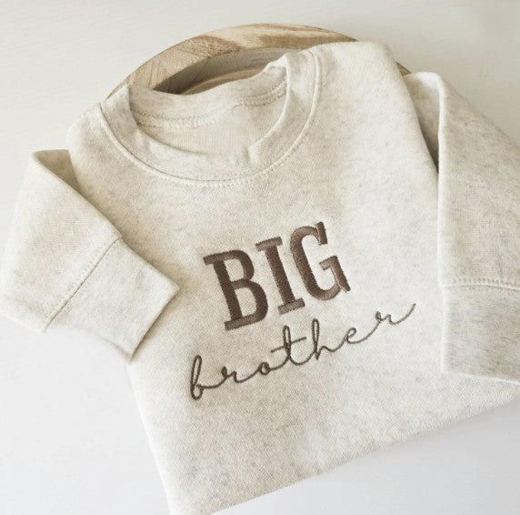 BIG Brother Kids' Sweater | Cute Custom Matching Sibling Embroidery S1