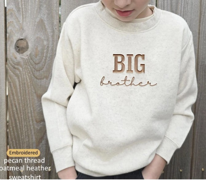 BIG Brother Kids' Sweater | Cute Custom Matching Sibling Embroidery S1