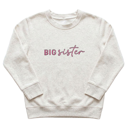 Big Sister Kids' Sweater | Custom Matching Sibling Embroidery S28