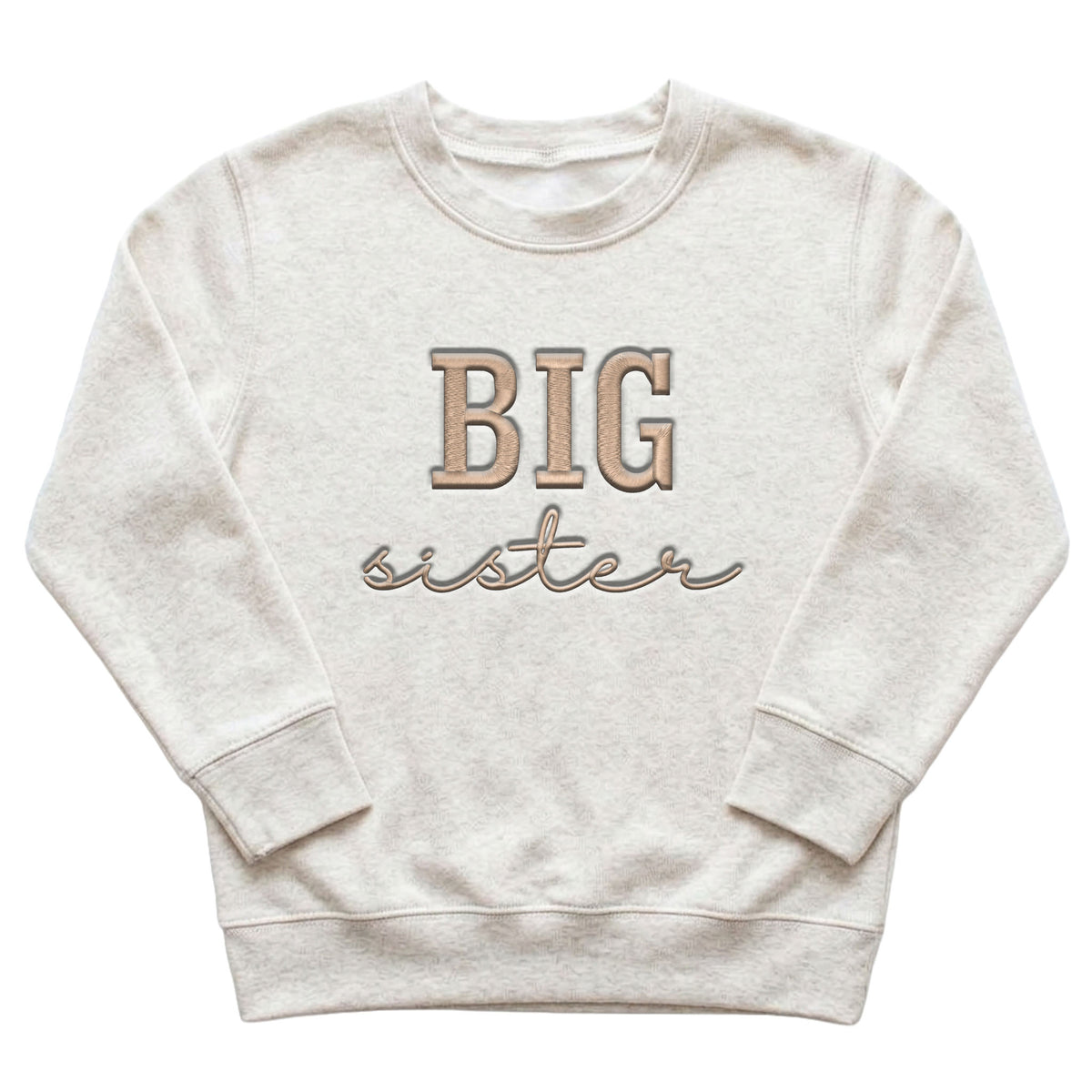 BIG Sister Kids' Sweater | Custom Embroidered Baby Sibling Announcement S2