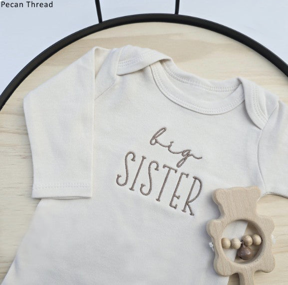 Big Sister ONESIES® | Custom Embroidered Baby Announcement Siblings 817