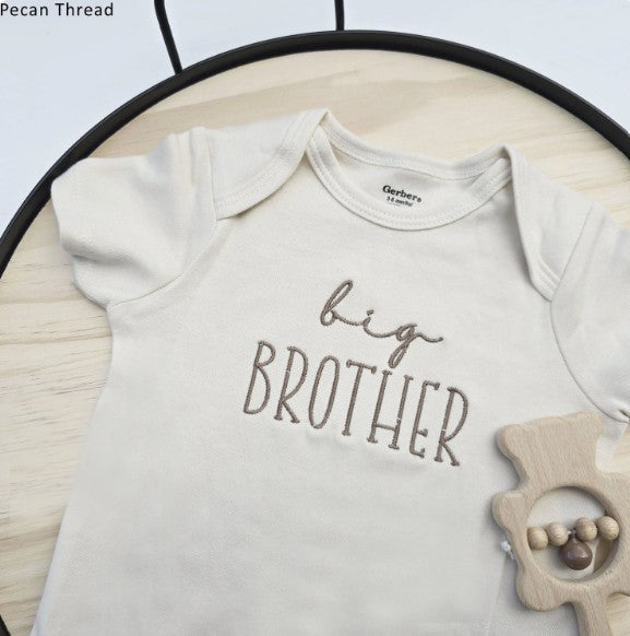 Big Brother ONESIES® | Custom Embroidered Baby Announcement Siblings 819