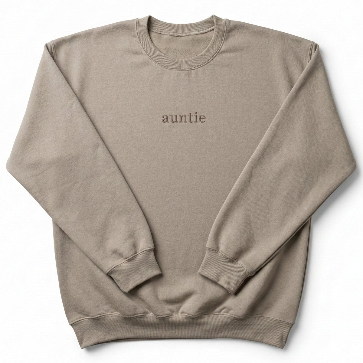 Minimalist Auntie Sweatshirt | Subtle Custom Embroidered Crewneck W194