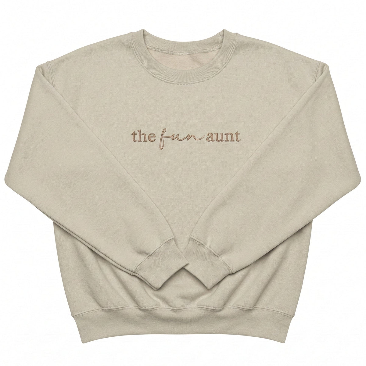 The Fun Aunt Sweatshirt | Cute Embroidered Crewneck for Auntie W197