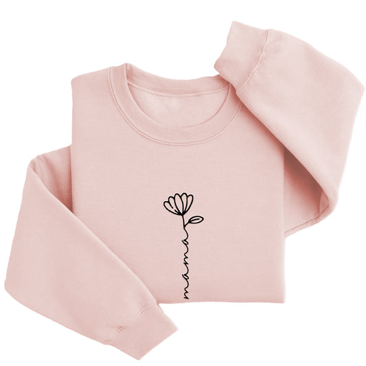 Mama Flower Sweater | Custom Embroidered Mother's Day Gift W215
