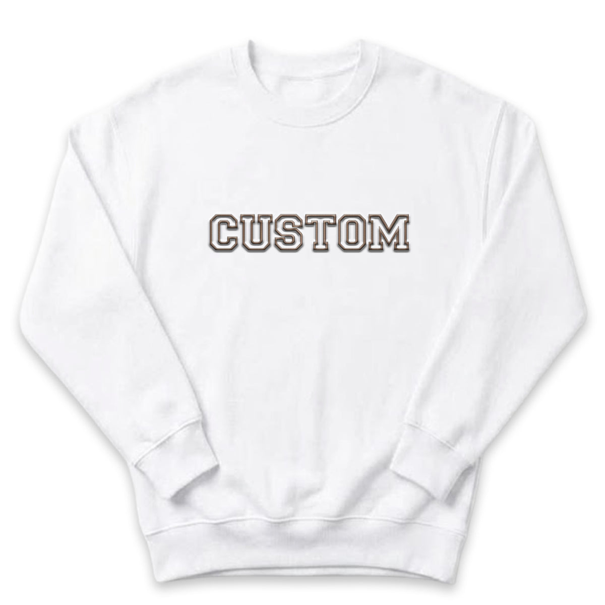 Custom Block Letter Text Sweater | Personalized Embroidery X13