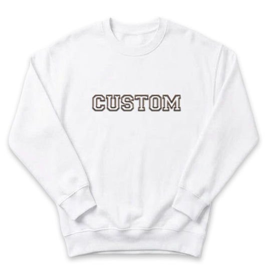 Custom Block Letter Text Sweater | Personalized Embroidery X13