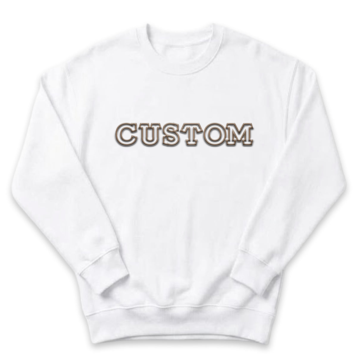 Custom Block Letter Sweatshirt | Classic Embroidered Adult Crewneck X15