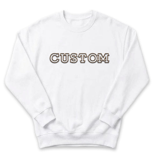 Custom Block Letter Sweatshirt | Classic Embroidered Adult Crewneck X15
