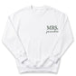 Personalized Mr. / Mrs. Wedding Sweater | Custom Embroidered Name Crewneck X1 X46