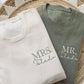 Personalized Mr. / Mrs. Wedding Sweater | Custom Embroidered Name Crewneck X1 X46