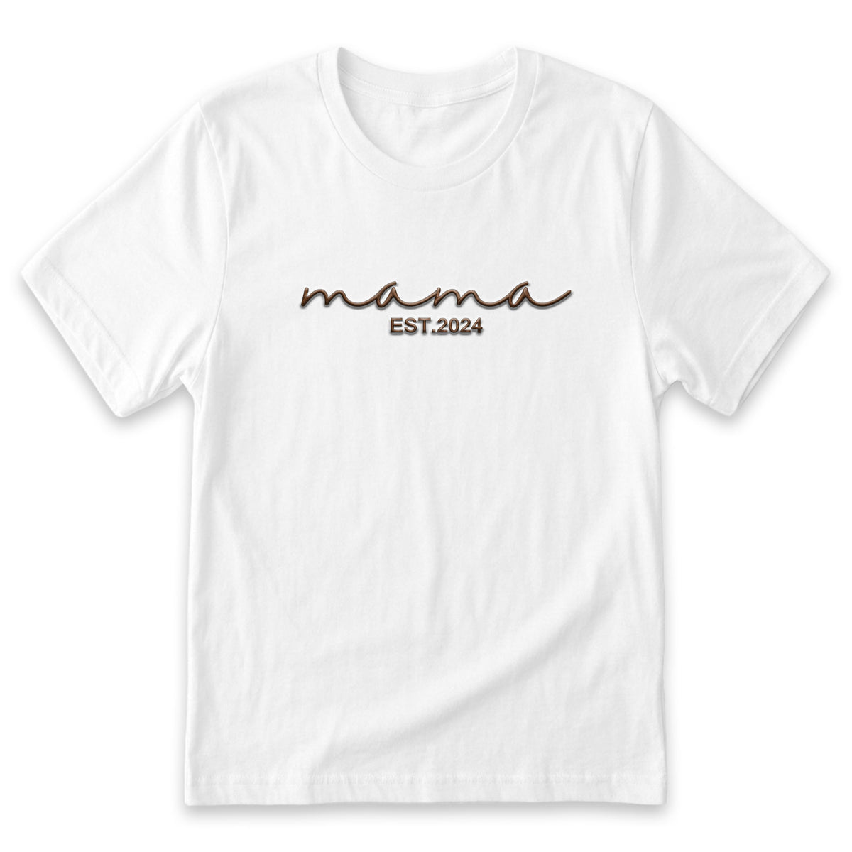 Personalized Date Mama T-Shirt | Embroidered Pregnancy Reveal Top x20