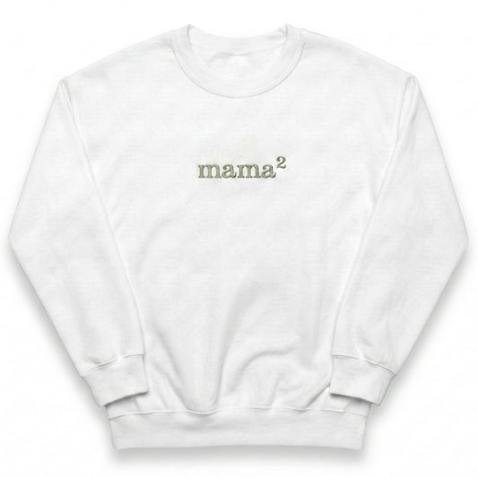 Mom Squared Sweatshirt | Custom Embroidered Baby Announcement X22