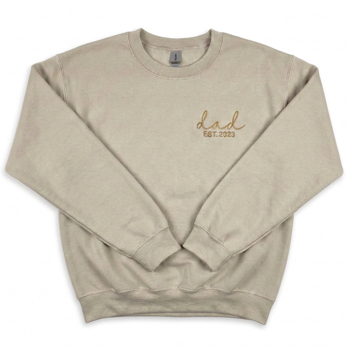Dad Personalized Date Sweatshirt | Custom Embroidered Baby Reveal X27