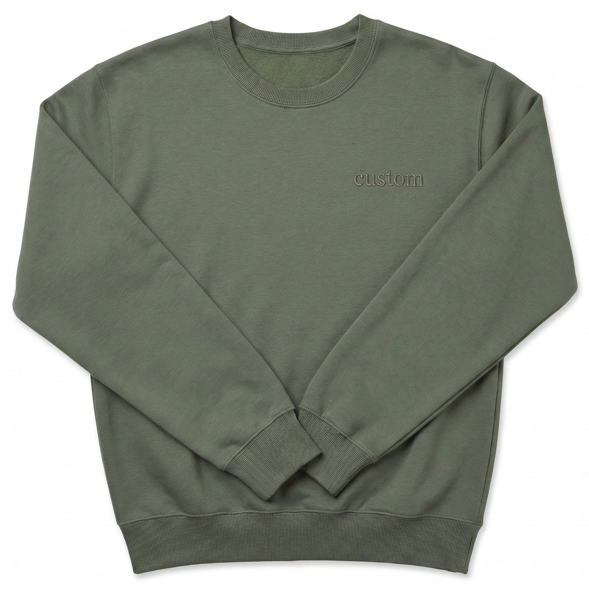 Custom Embroidered Sweatshirt | Personalized Left Chest Crewneck X31