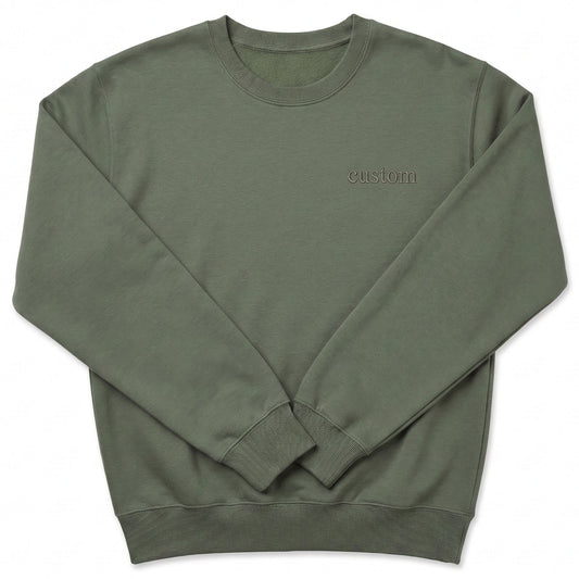 Custom Embroidered Sweatshirt | Personalized Left Chest Crewneck X31