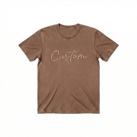 Custom Embroidered T-Shirt | Personalized Two Line Shirt X50