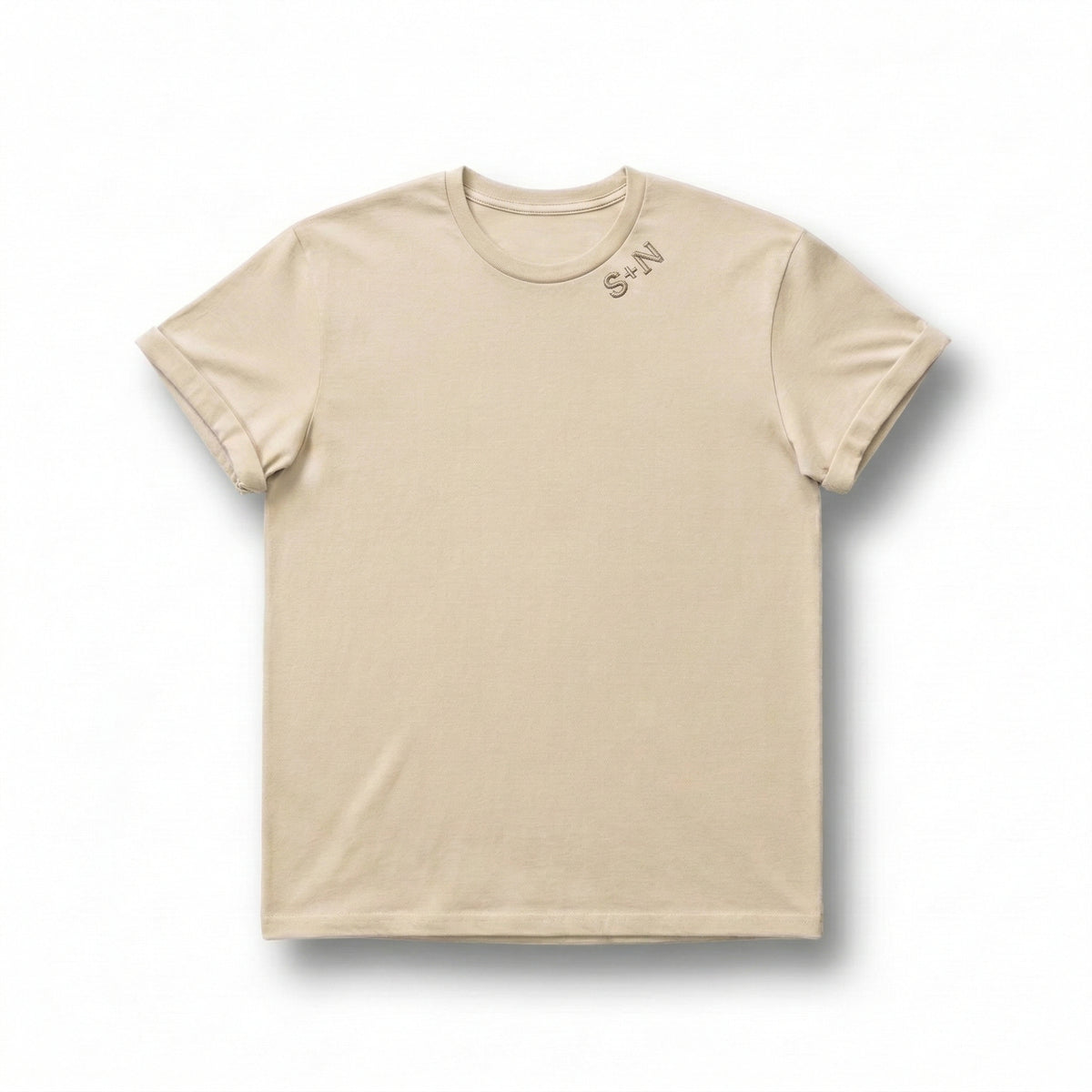 Personalized Couples' Initials T-Shirt | Custom Collar Embroidery X53