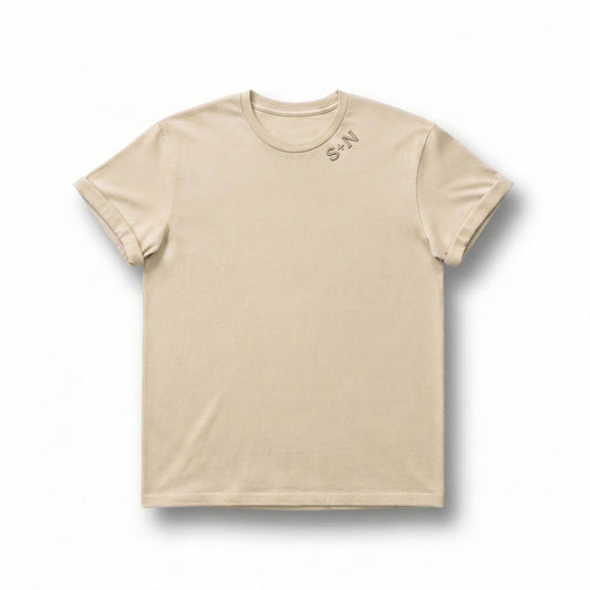 Personalized Couples' Initials T-Shirt | Custom Collar Embroidery X53