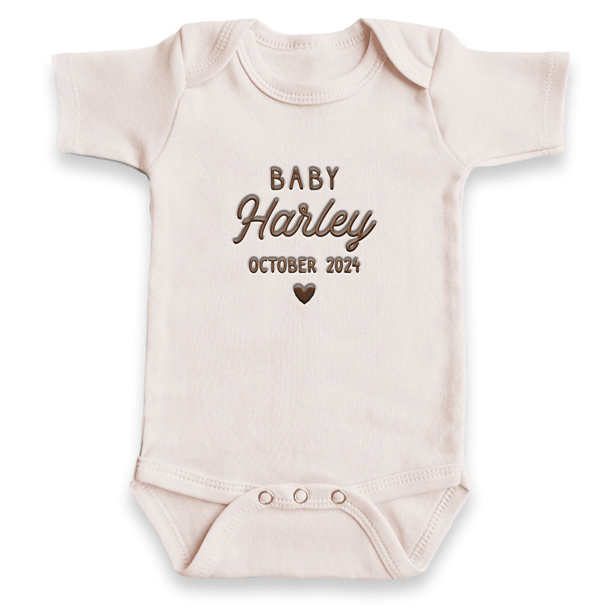 Personalized Name and Date ONESIES® | Custom Embroidered Baby Announcement Z10