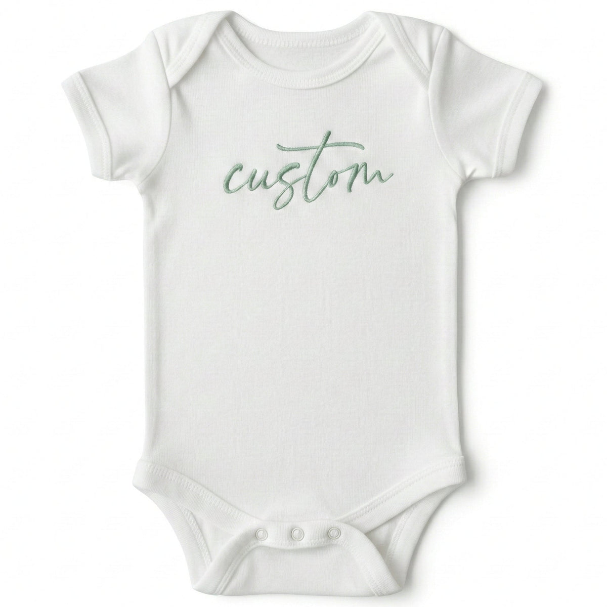 Personalized Text ONESIES® | Cute Custom Embroidered Baby Bodysuit Z13