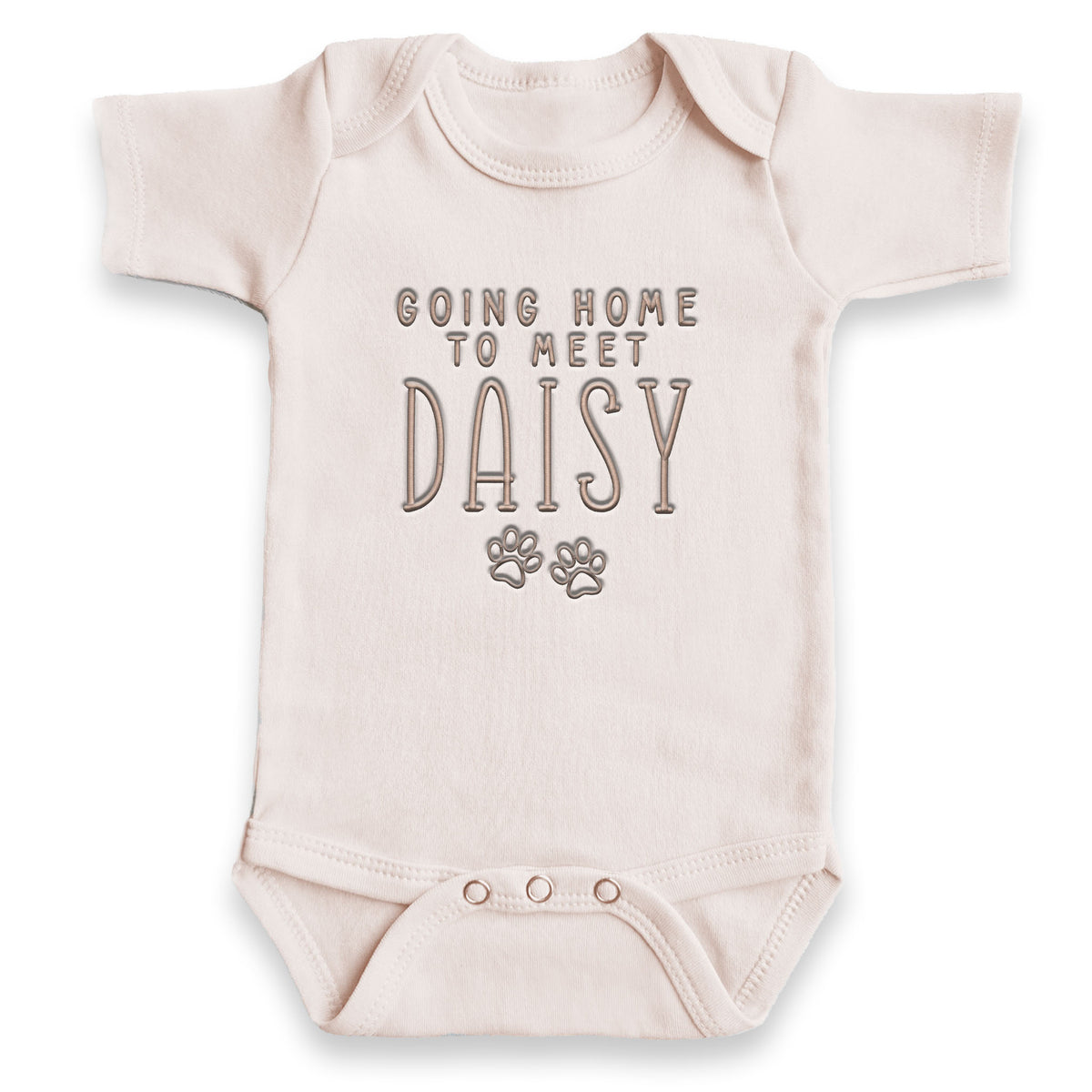 Personalized Going Home to Meet Our Pet ONESIES® | Custom Dog Name Embroidery Z14