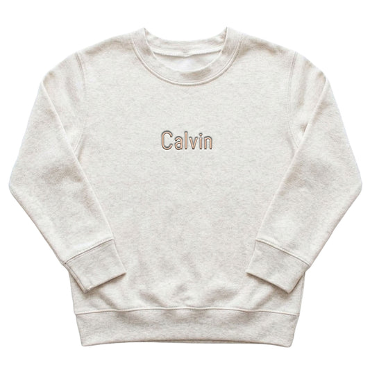 Personalized Name Kids' Sweater | Custom Embroidered Sweatshirt Z165