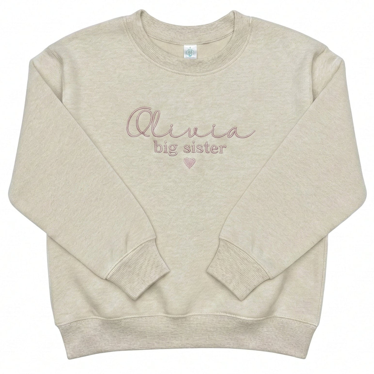 Personalized Name Big Sister Sweater | Custom Crewneck Embroidery Z167