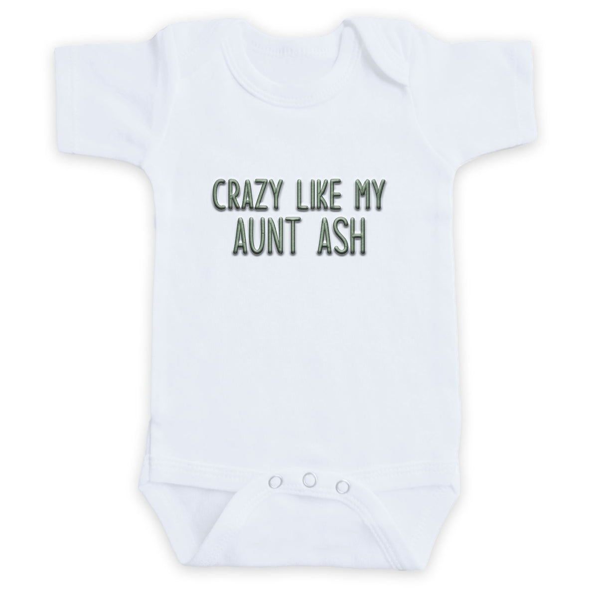 Crazy Like My Aunt Custom Name ONESIES® | Funny Gift Embroidery Z173
