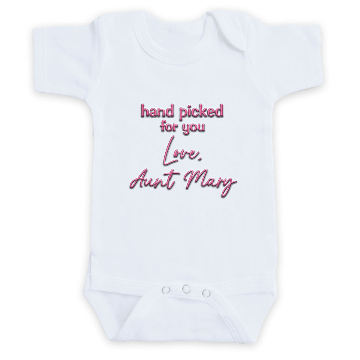 Personalized Hand Picked For You ONESIES® | Custom Name Embroidery Z175