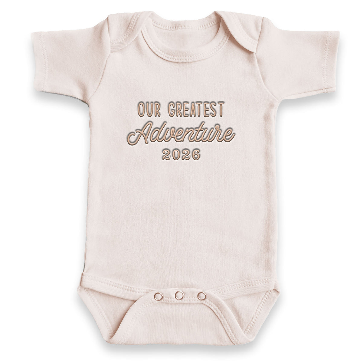 Our Greatest Adventure Custom Date ONESIES® | Baby Embroidery Z180