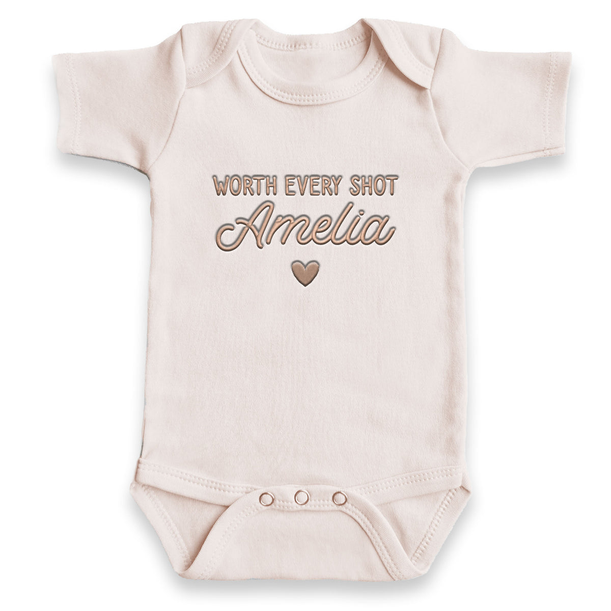 Personalized Worth Every Shot ONESIES® | Custom Name Embroidery Z181