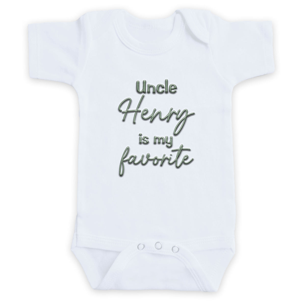 Personalized Uncle is my Favorite ONESIES® | Custom Name Embroidery Z184