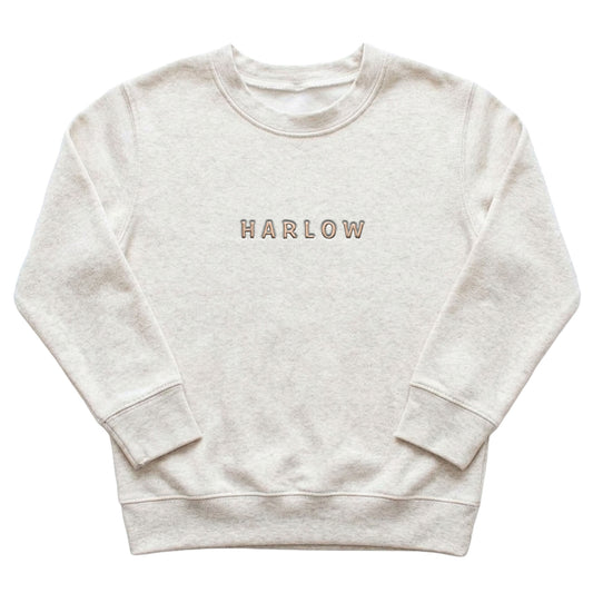 Personalized Name Kids' Sweater | Custom Matching Embroidery Z207