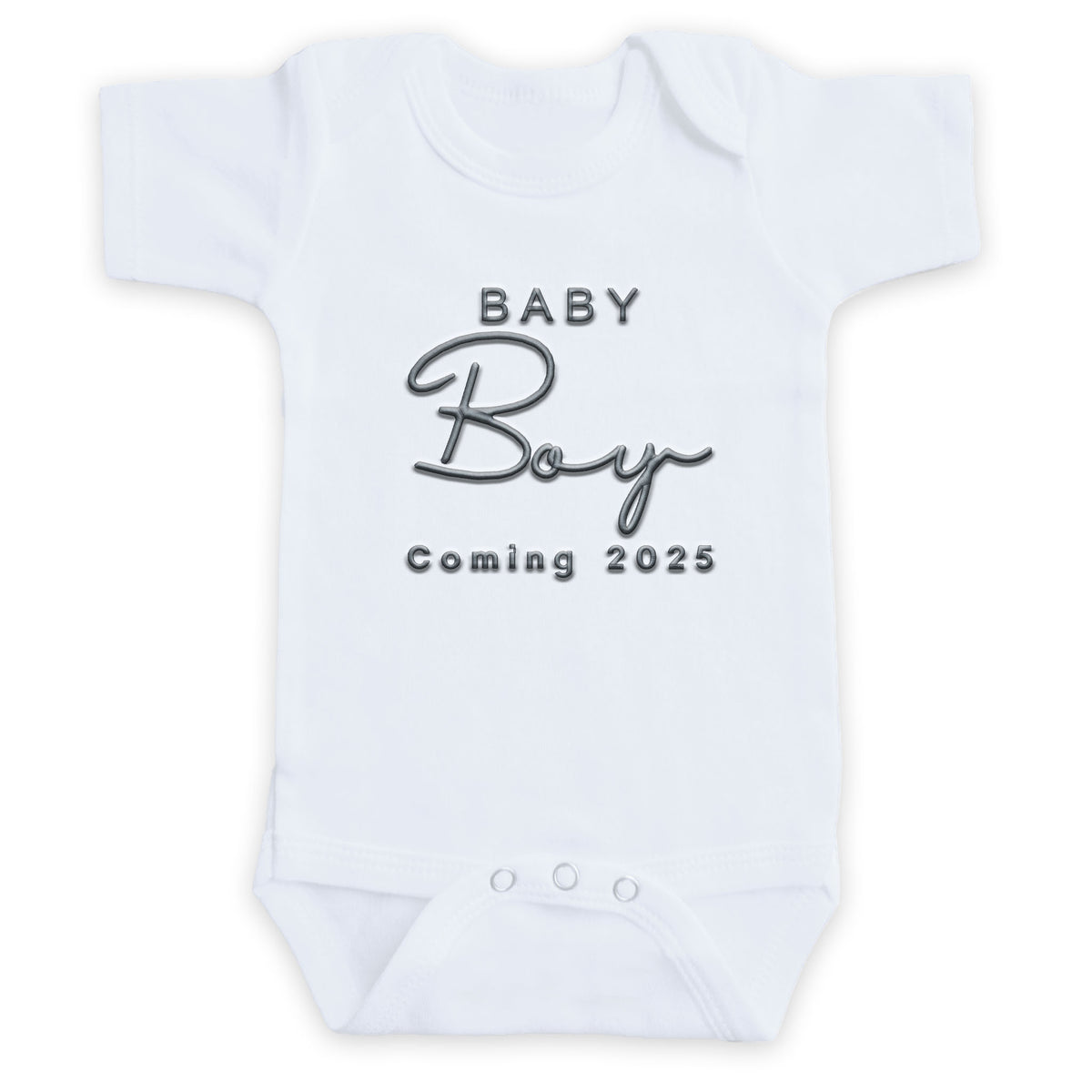 Baby Boy Due Date ONESIES® | Custom Embroidered Gender Reveal Gift Z20