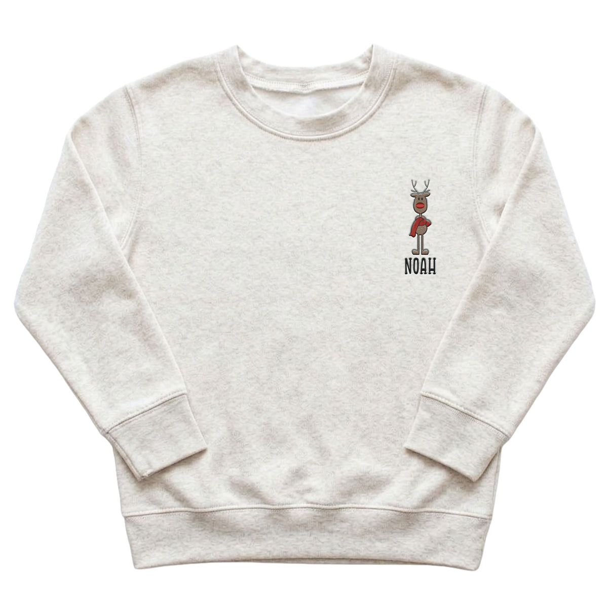 Personalized Reindeer Kid's Christmas Sweater | Custom Embroidery Z216